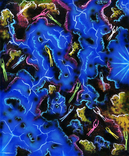 souls Ascending To Heaven abstract art painting